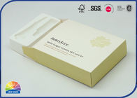 4c UV Print White Kraft Paper Folding Cosmetic Box Debossing Logo