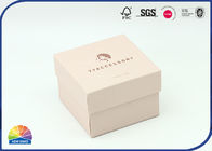 Matte Print Cubic Pink Paper Box Necklace Gift Package With Lid