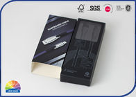 Drawer Folding Sliding Paper Box USB Cable Packaging With Plastic Tray