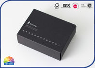 350gsm Black Kraft Foil Stamping Paper Drawer Box With EVA Foam