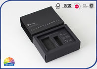 350gsm Black Kraft Foil Stamping Paper Drawer Box With EVA Foam