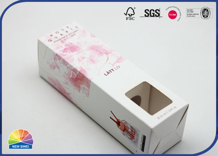 Pink Perfume Folding Gift Box With Paper Inner Tray Luxury Present