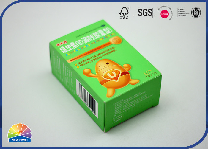 Convenience Packaging Folding Carton Box With 350gsm Duplex Board Grey Back