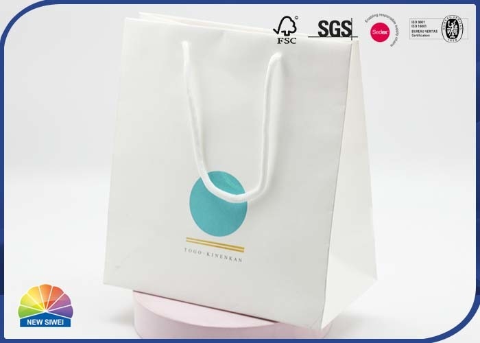 180gsm Biodegradable Printed Kraft Paper Shopping Bags With Handles