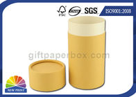 Brown Kraft Paper Packaging Tube Cylindrical Gift Box Container Biodegradable