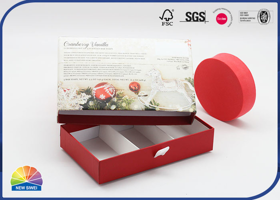 157gsm Die Cut Window Glitter Powder Drawer Paper Box With White Ribbon