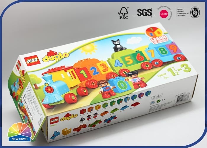 Logo UV de boîte d'emballage en carton ondulé coloré pour Lego emballant F-Flute