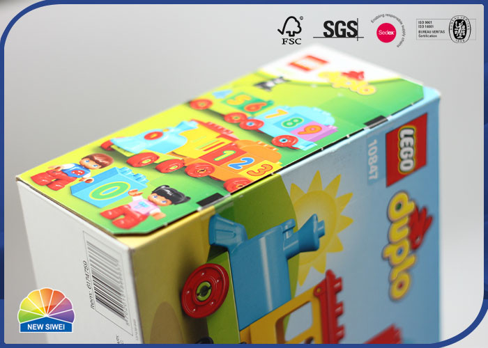 Logo UV de boîte d'emballage en carton ondulé coloré pour Lego emballant F-Flute