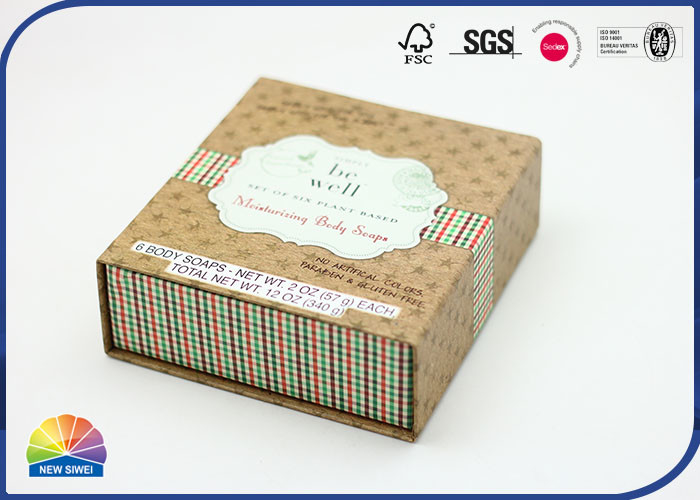 Emballage de cadeaux de Matte Lamination For Soaps Little de boîte-cadeau de couvercle articulé par taille faite sur commande