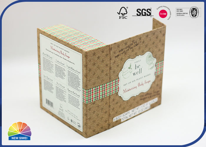 Emballage de cadeaux de Matte Lamination For Soaps Little de boîte-cadeau de couvercle articulé par taille faite sur commande