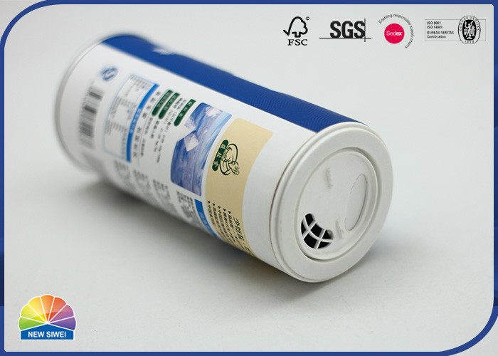 Cylindre de carton empaquetant le tube de papier composé avec la couleur faite sur commande de chapeau en plastique