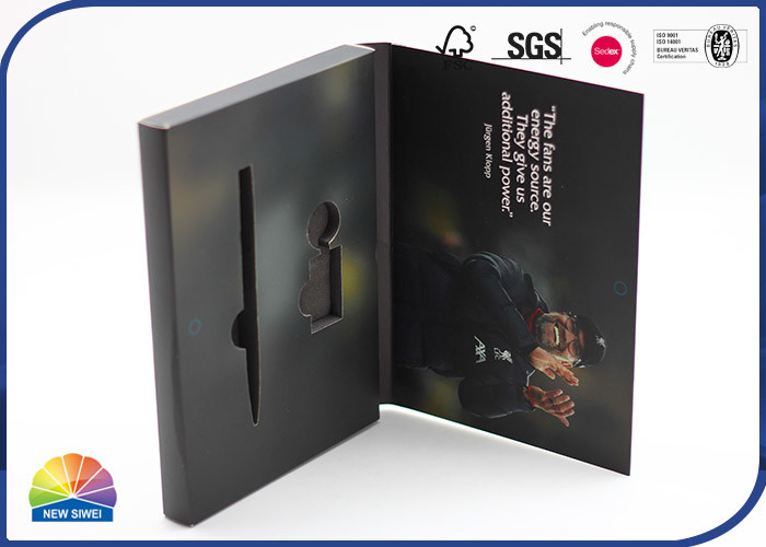 Paquet de Pen And Ink Gift Set de boîte de carton de Flip Lid Coated Paper Folding formé par livre