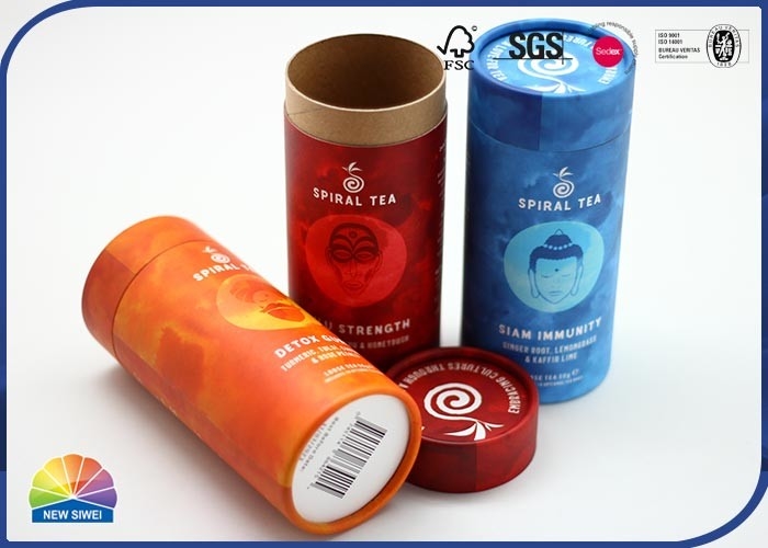 Tube imprimé coloré fait sur commande Matte Lamination d'emballage de papier de thé