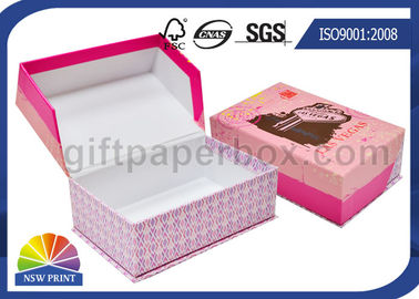 Boîte rigide d'emballage imprimée par boîte-cadeau de couvercle articulée par carton fait sur commande de bloc supérieur