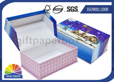 Impression rigide de boîte de papier de cadeau de savon de bloc supérieur de carton pour la promotion de Noël