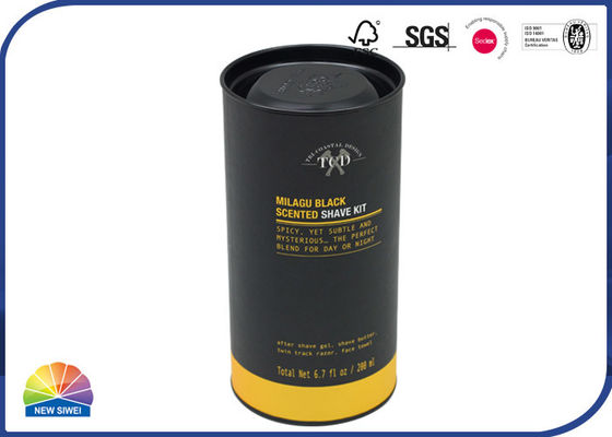 Le métal de café de thé finit le conteneur rond de tube de carton