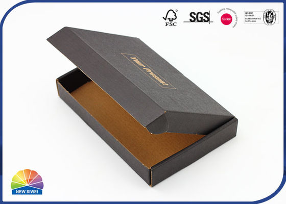 Boîte ondulée d'annonce d'E-cannelure faite sur commande de Logo Black Print