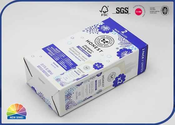 L'emballage 300gsm de shampooing d'ODM a enduit les boîtes de taille faites sur commande ondulées
