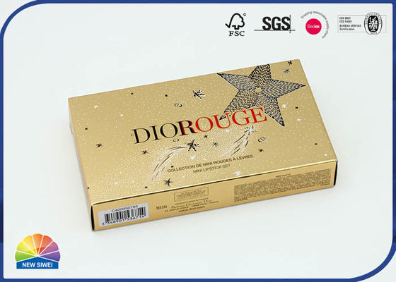 Boîte de pliage de carton d'or imprimée à l'intérieur de Tray For Lipstick de plastique