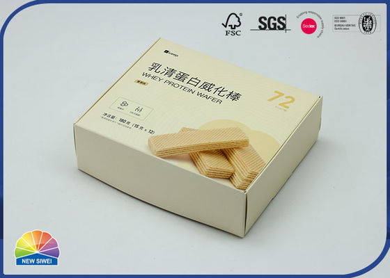 Le carton d'annonce de pliage de catégorie comestible enferme dans une boîte l'emballage de biscuit de gaufrette