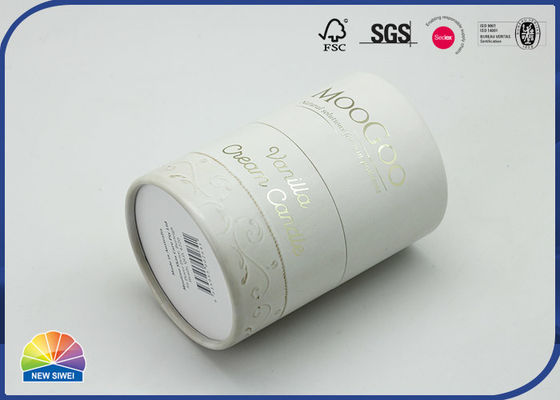 Estampillage chaud de empaquetage de carton de bougie de tubes blancs de cylindre