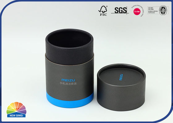 Emballage de Matte Lamination Round Paper Tube avec le couvercle