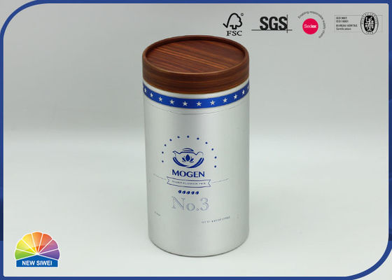 4c emballage argenté UV de tube de carton de l'impression 182gsm pour le thé de café