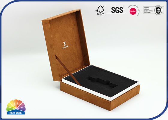 Boîte-cadeau articulé biodégradable de couvercle de rétro style pour la bouteille en verre