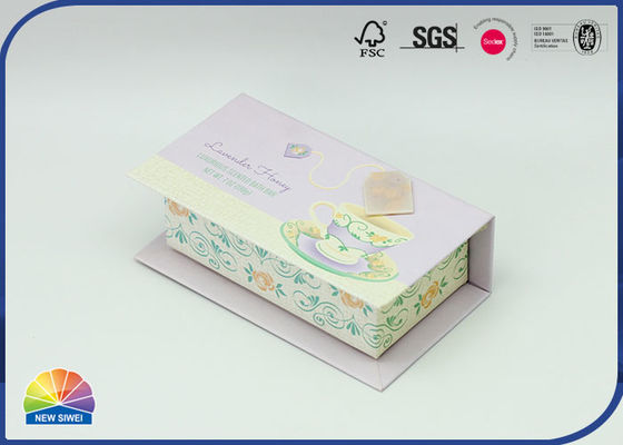 Sacs à thé empaquetant l'impression faite sur commande articulée de boîte-cadeau de couvercle
