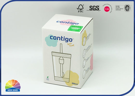 F cannelure de Matte Lamination a ridé l'enveloppe de empaquetage Straw Cup de boîte