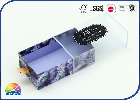 Boîte de papier de tiroir de paquet de cadeau de savon de parfum Tiroir de ruban d'impression de la boîte 4c