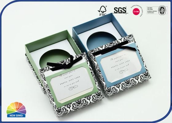 boîte rigide Matte Lamination Flocking Bowknot de cou de modèle de l'impression 4c