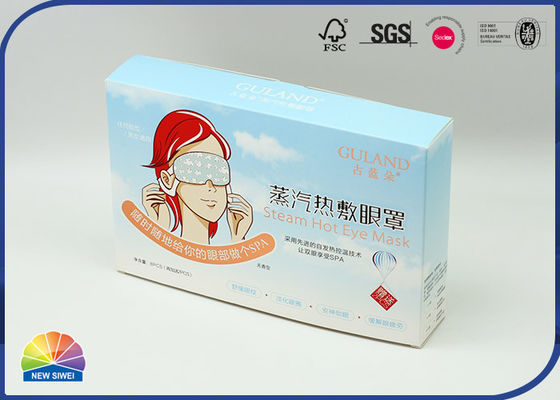 Laminage brillant de masque d'oeil de paquet de boîte de carton de pliage UV de réserve