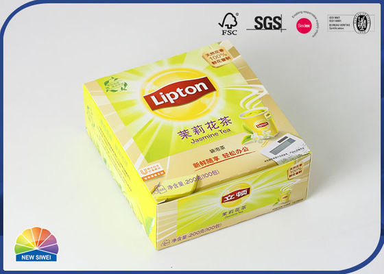 Écologique réutilisable imprimé excentré de boîte de carton de pliage de sachet à thé