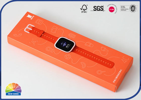 Boîte de papier se pliante d'emballage électronique de montre avec la copie UV d'image de tache