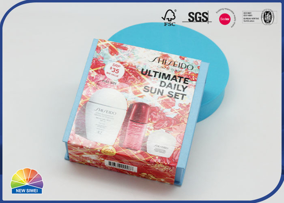 Boîte-cadeau magnétique de couvercle d'aileron avec le paquet réglé cosmétique imprimé de douille