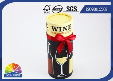 Le tube/papier faits sur commande d'emballage de papier d'imprimerie peut pour l'emballage de bouteille en verre de cadeau ou de vin